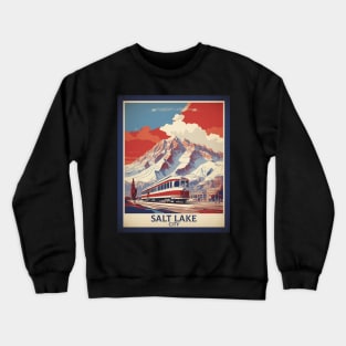 Salt Lake City Utah United States of America Tourism Vintage Poster Crewneck Sweatshirt